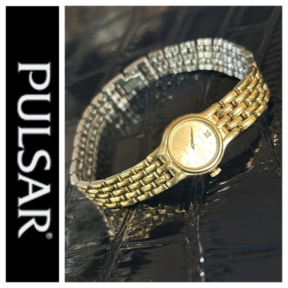 Pulsar Accessories - Vintage Pulsar Gold-Tone Bracelet Watch